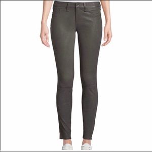 Rag & Bone Leather skinny pants Charcoal Sz 23